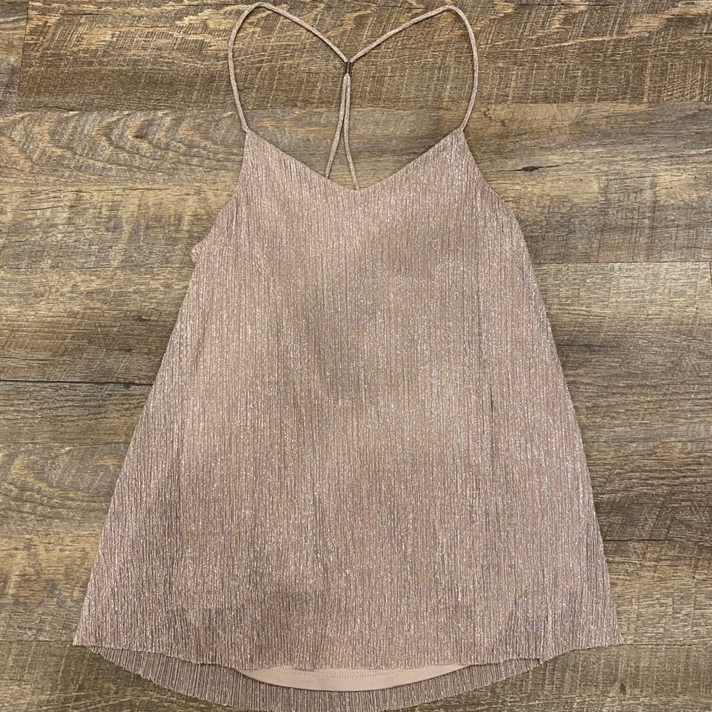 Express Glittery Blush/Pale Pink Cami Size XS